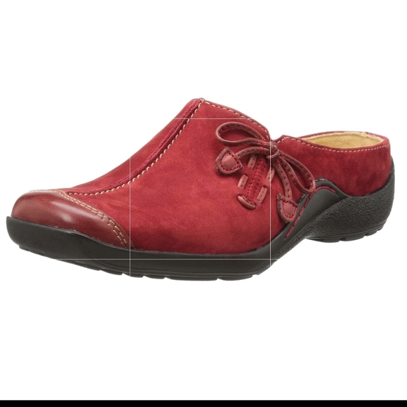 Naturalizer red clogs / mules - Picture 1 of 9